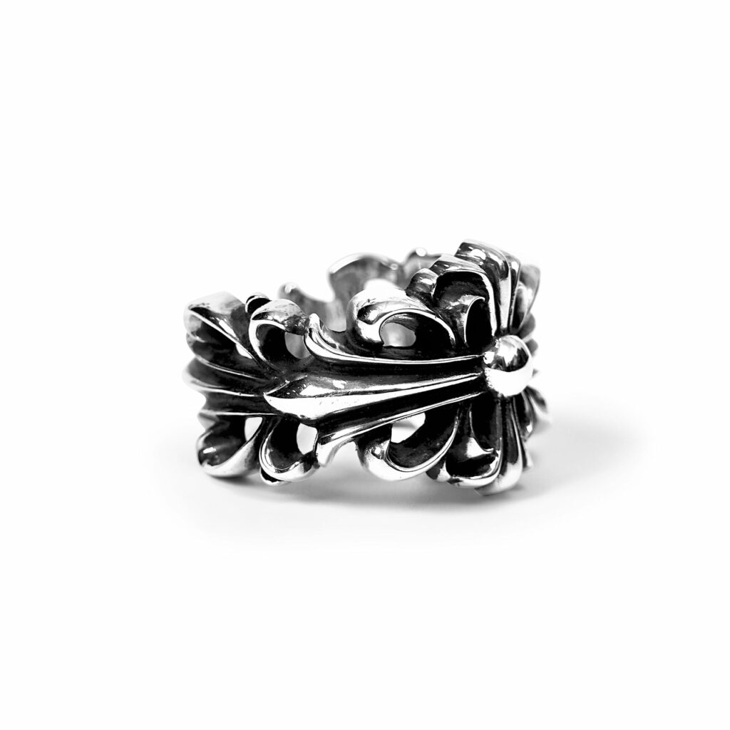 CHROME HEARTS DOUBLE FLORAL RING