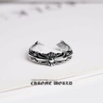 DOUBLE FLORAL CROSS RING