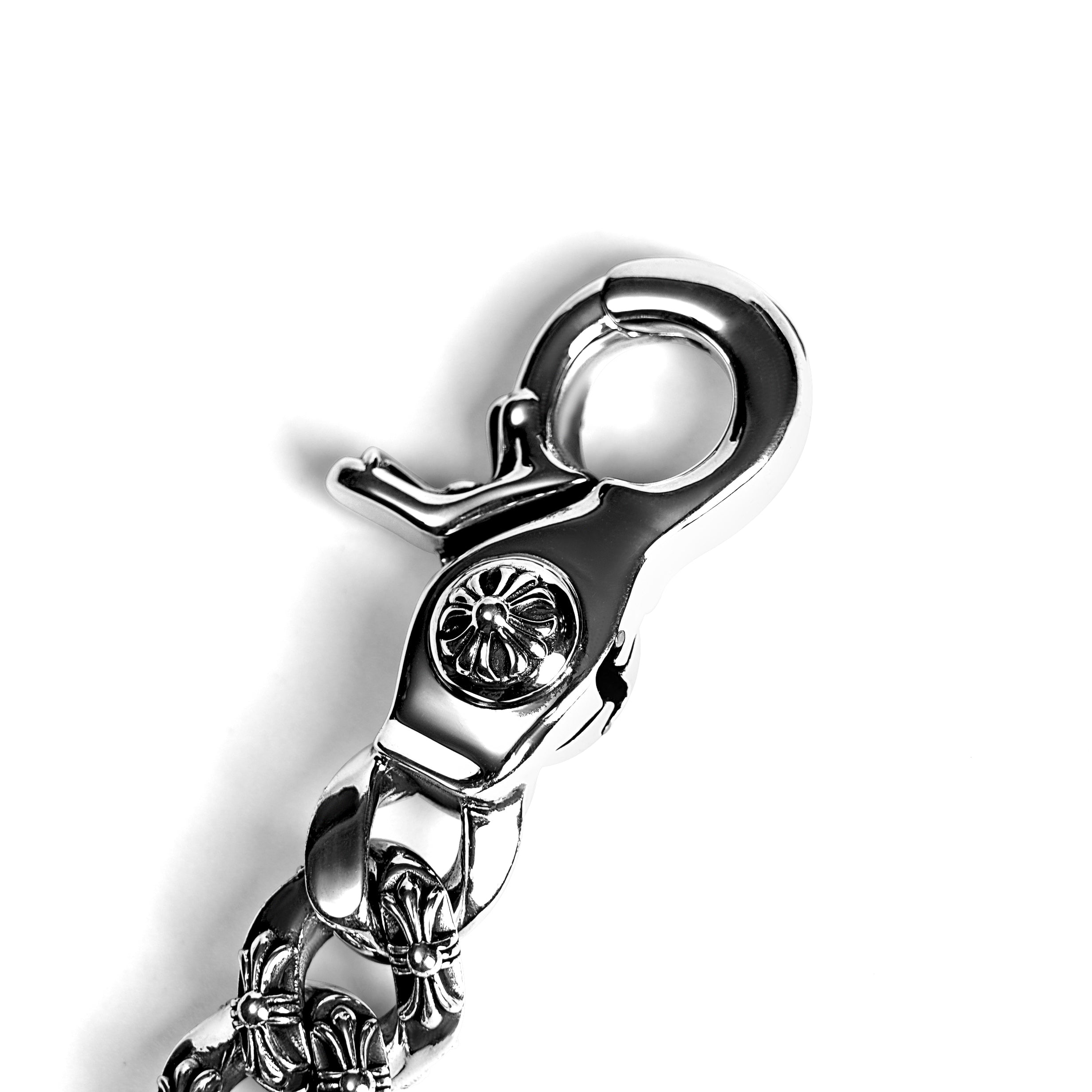 Chrome Hearts Black Classic Logo Rings Key Chain Keychain
