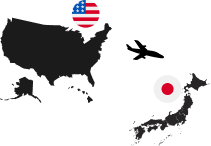 USA map - Japan