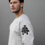 chrome hearts leather cross patch sweatshirt