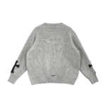 Chrome Hearts Leather Cross Patch Cashmere Sweater (Xám)
